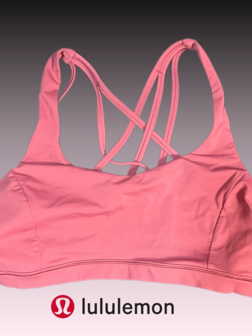 lululemon athletica Soft Pink Strappy Sports Bra 8